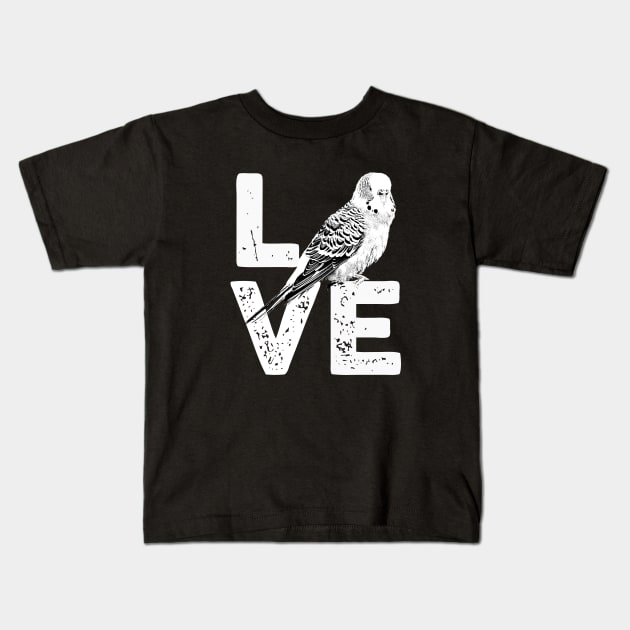 Budgie Love Kids T-Shirt by BirdNerd